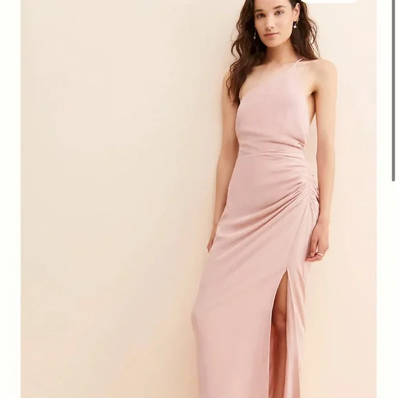 chinese dress ladies Maeve Dress in Blush Linen – Of Her Own Kind main image 0